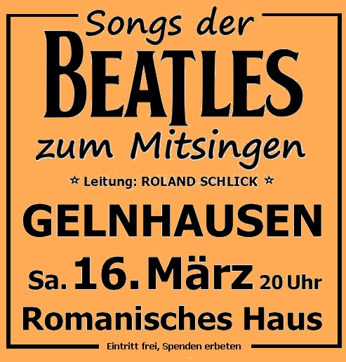 You are currently viewing Veranstaltungstipp -Beatles-Songs zum Mitsingen